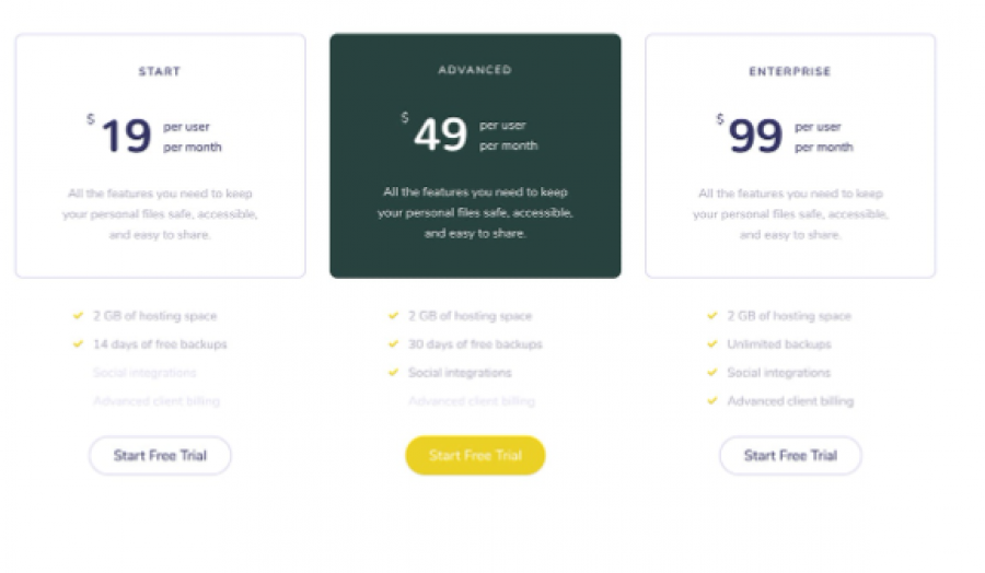 Designmodo Pricing Screenshot