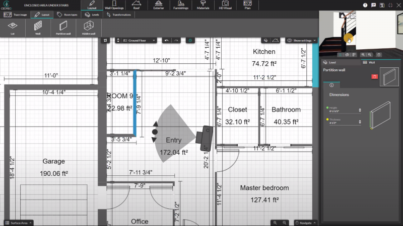 Cedreo How to create a room