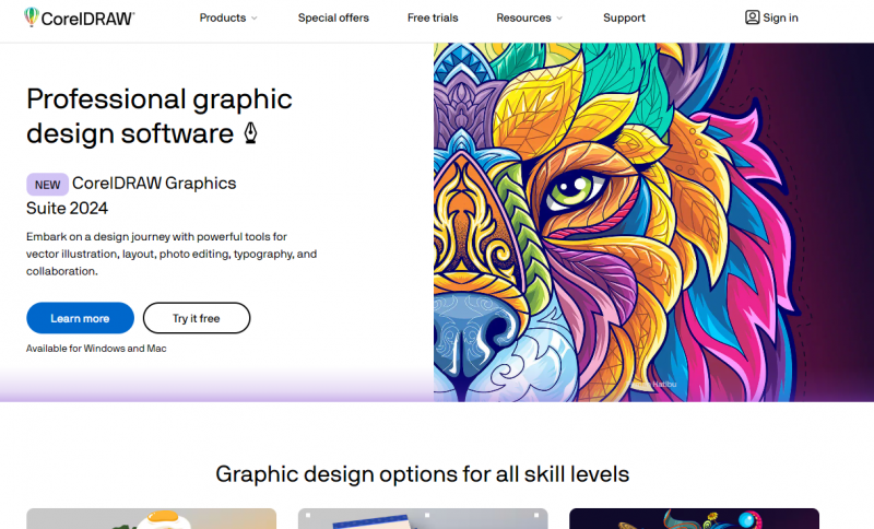 CorelDRAW Home Page