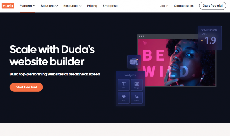 Duda Home page