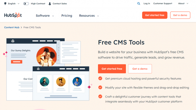 HubSpot Home Page