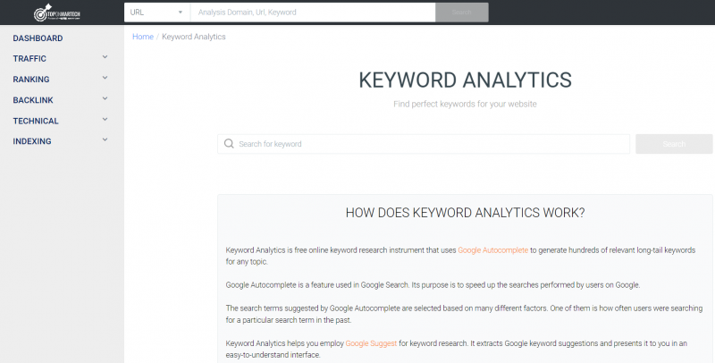 TopOnSeek Keyword Analytics